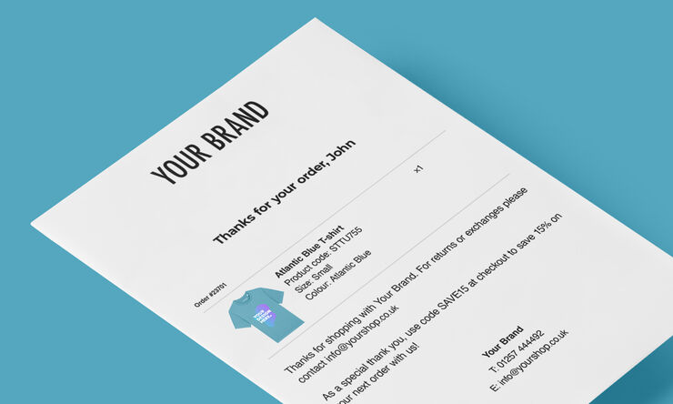 Customised Packing Slips