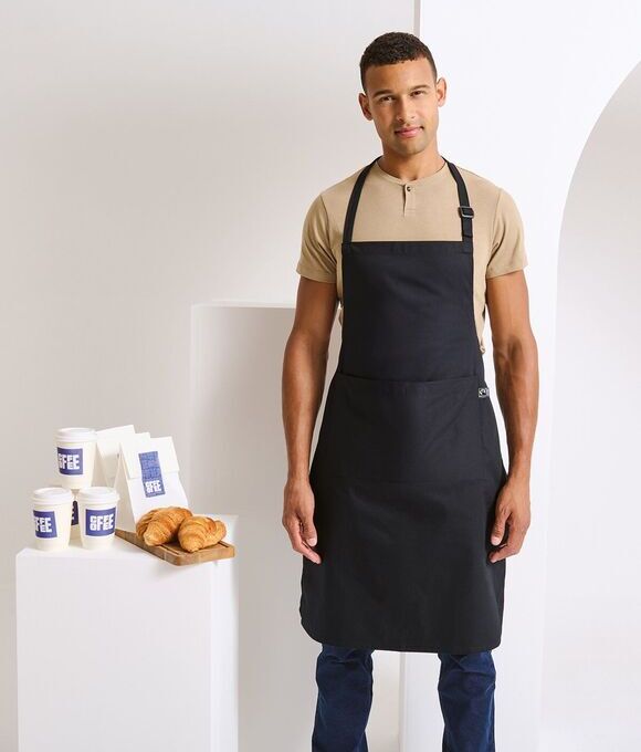 Premier PR112 Cotton bib apron, organic and Fairtrade certified